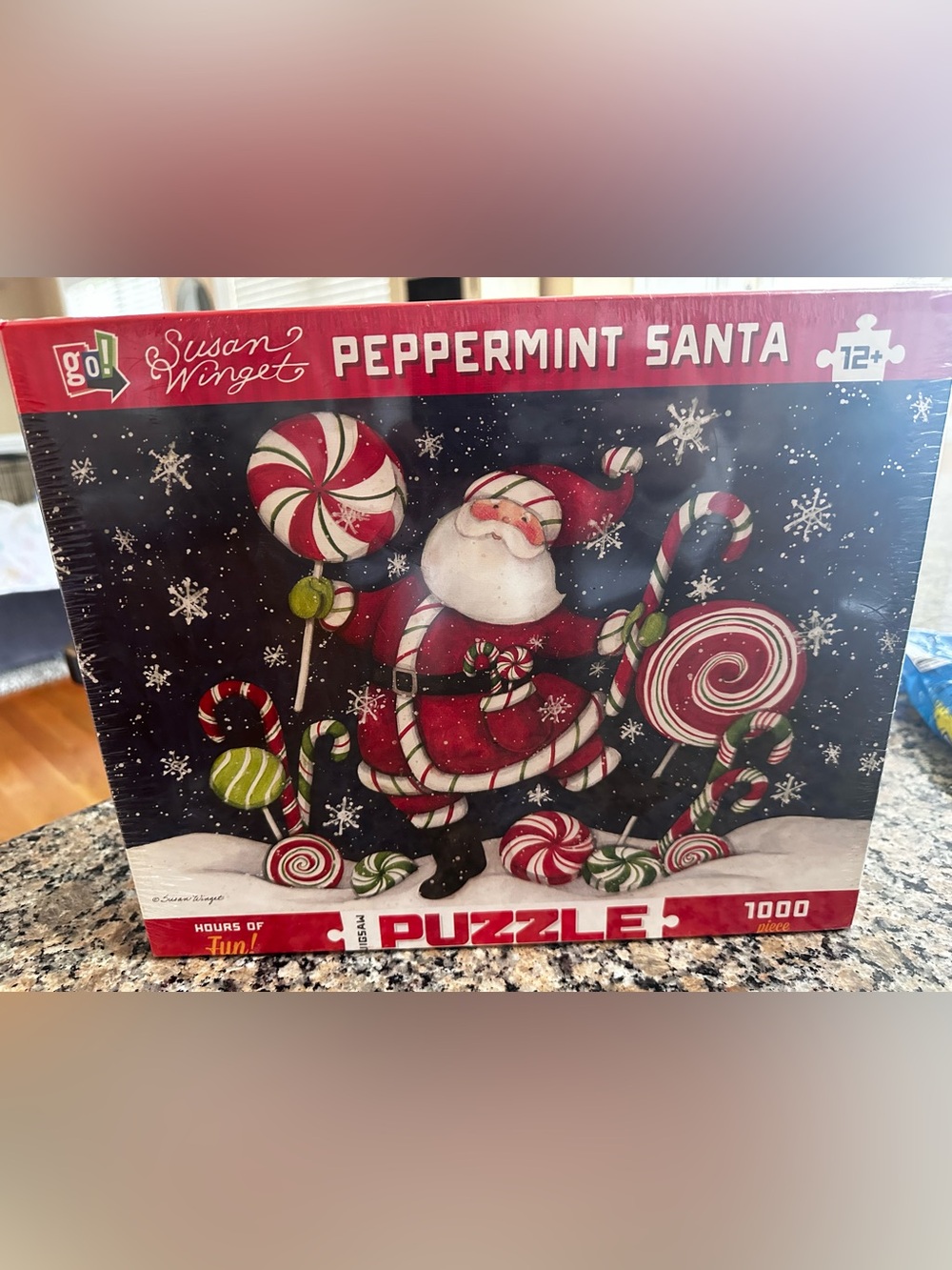 NEW Susan Winget Peppermint Santa Puzzle 1000 pieces